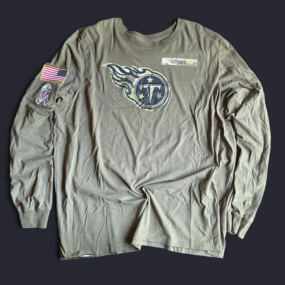 Nike Tennessee Titans camo on field long sleeve shirt 2xl xxl